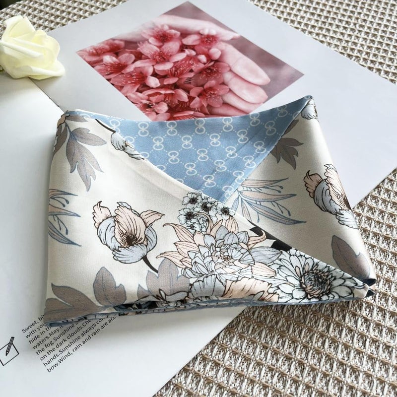 FONYVE Silk Head Scarf for Hair Fashion Headwrap for Women Lightweight Neck Tie - Image 5